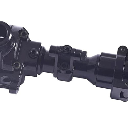 Aluminum Alloy Front and Rear Axle Housing Set for 1/10 Traxxas TRX4 RC Crawler Car, Replace Original Plastic Axles Housing (Black) - color: Black