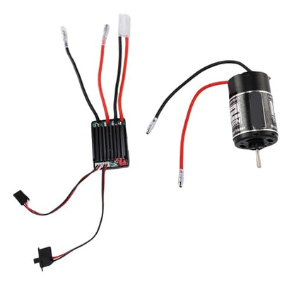 RC 550 Brushed Motor, 550 12T Brushed Motor with 320A ESC, Copper Windings Iron Casing BEC 5V 2A High for RC Cars Boats Crawlers Trucks 6 to 12V