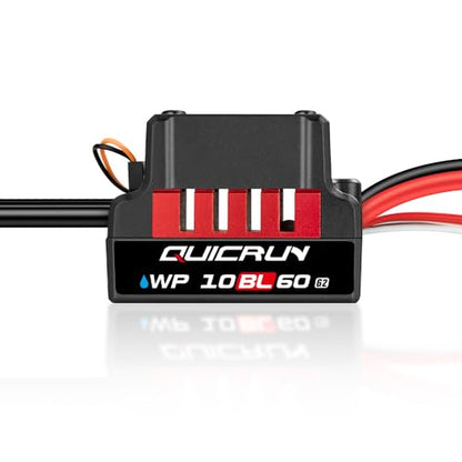 HOBBYWING QuicRun WP 10BL60 G2 Brushless ESC, Black/Red