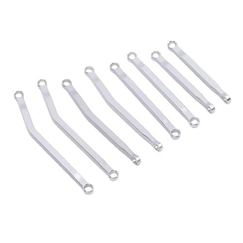 High Clearance Chassis Links Set, Aluminum Alloy RC Crawler Chassis Steering Links Set with Polished Finish, Linkage Upgrade Part for 1/10 RC Crawler Trail Rock Use