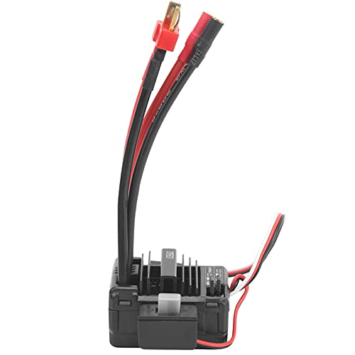 3 - Slot 550 Brushed Motor with 80A ESC Replacement Set, 30T High - Torque RC Motor for 1/10 1/12 Crawler, Includes Silicone Wires and Manual for Remote Control Car