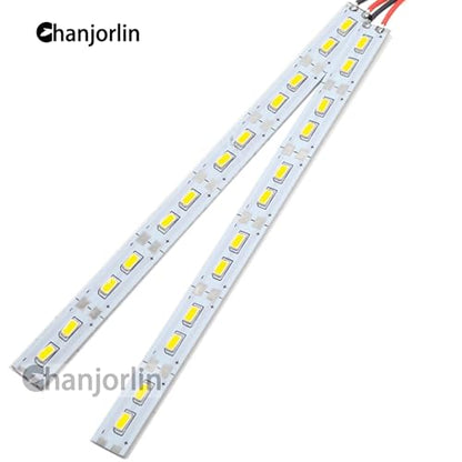 RC Car 24 LEDs Chassis Lights Strip Aluminum LED Lamp 6V Accessories for 1/8 1/10 1/16 RC Truck Tank Crawler Buggy Car HPS HPI Tamiya SCX24 TRX4 TRX6 Slash Rustler Redcat 4WD (White) - color: White