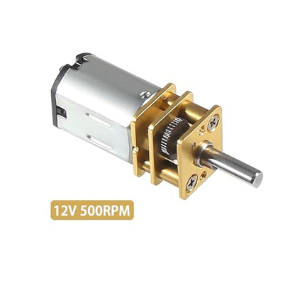Alinan 2pcs 12V 500RPM N20 High Torque Speed Reduction Geared Motor with Metal Gearbox Motor for Smart Car DIY RC Toys - size: 12V 500RPM