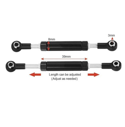 RC Tie Link Rods Compatible with Axial for SCX10 90027 90046 D90 TRX4 TRX6 for Wraith 1/10 RC Crawler Car 1Pcs Metal Steering Link Rod Linkage Servo Rod(90-95mm)