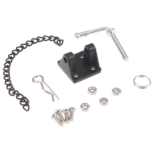 RC Crawlers Components for 1/10 Metal Hitch Tow Shackles Trailer Hook Set with for Climbing Rope Chain Spare Parts RC Crawler Model Accessories