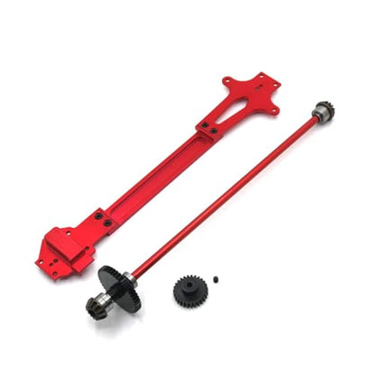 Metal Drivetrain Set Factory Metal Direct Differential Gear Matching Gear Shaft Assembly for Hobbyists, Red