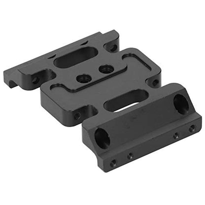 313mm Wheelbase Gearbox Chassis Frame, 1/10 RC Car Metal Upgrade Accessory, Aluminum Alloy Lightweight Base Support Plate with Anodized Finish for Remote Control Vehicles (Black) - color: Black