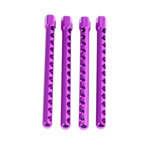 4Pieces RC 1:10 Aluminum Body Post Mounts,RC Car Shell Column Compatible with Road Racing Mo V7I2 (Purple) - color: Purple
