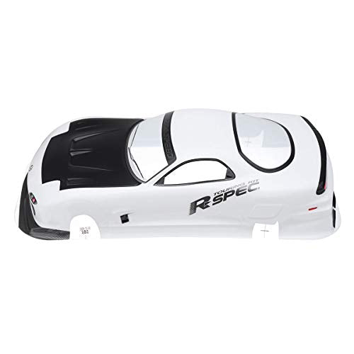 Parts & Accessories 1/10 Clear RC Silk Screen Car Shell Modification for Mazdas RX7 Wheelbase 210X460MM PVC 1:10 Painted Body Shell withSpoiler Part