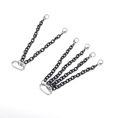 Asixxsix 2pcs Metal Trailer Chain with Tow Hook and Lobster Claw Hooks for RC Crane Model 1/50 DIY Decoration Accessories, for Crawler Climbing Car Upgrade Parts (8CM) - size: 8CM