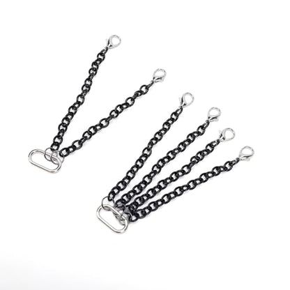 Asixxsix 2pcs Metal Trailer Chain with Tow Hook and Lobster Claw Hooks for RC Crane Model 1/50 DIY Decoration Accessories, for Crawler Climbing Car Upgrade Parts (8CM) - size: 8CM