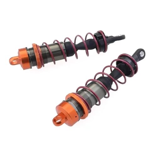 Compatible with JLB for HSP EM for Racing for DHK for HPI for ZD for Racing 1/8 Scale RC Car Truck 2Pcs Metal Front/Rear Shock Absorbers RC Car Upgrade Parts(120mm Front) - size: 120mm Front
