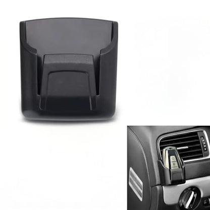 Car Key Fob Holder, Multifunctional Dashboard Storage Box with Card Slot, Anti-shake Garage Key Remote & Card Organizer, Self-adhesive Interior Accessory for Cars Trucks SUVs (Black)