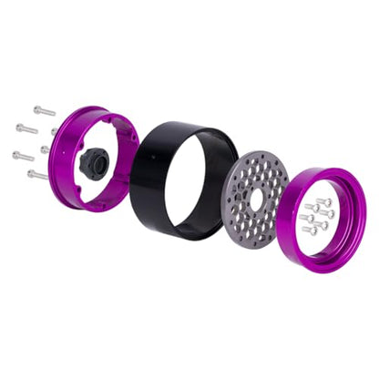 4PCS Beadlock Rims 1.9 Inch Wheels RC Rim Hub Aluminum Beadlock Rims for Traxxas TRX4 TRX6 Redcat GEN7 GEN8 Rc4wd D90 Axial SCX10 SCX10 II 90046 SCX10 III AXI03007 12mm Hex 1/10 RC Crawler (Titanium)