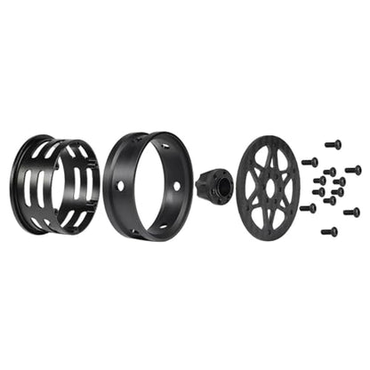 2.2 Beadlock Carbon Fiber Wheels Rims for 1/10 RC Crawler Cheater Rigs | Upgrade 4pcs,lightweight,beadlock no-glue design,For Capra SCX10 Pro TRX4 TF2 Element Enduro,improves climbing traction. - style: A