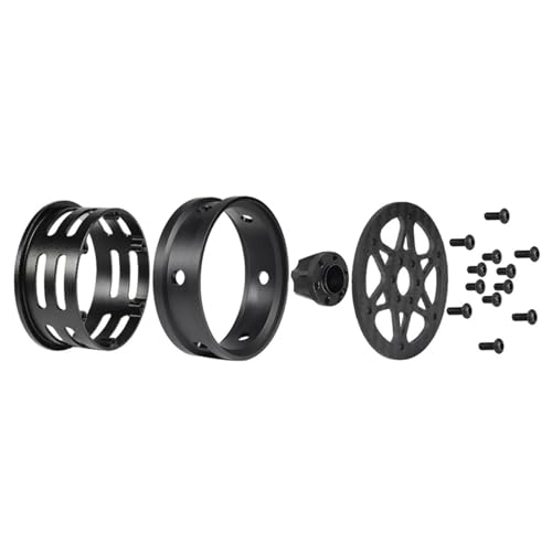 2.2 Beadlock Carbon Fiber Wheels Rims for 1/10 RC Crawler Cheater Rigs | Upgrade 4pcs,lightweight,beadlock no-glue design,For Capra SCX10 Pro TRX4 TF2 Element Enduro,improves climbing traction. - style: B