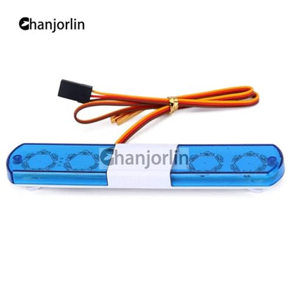 1/10 RC Car Simulation Police Lights Multi-Function Flash LED Lamp Nine Flashing Light Modes for 1/8 Crawler Off Road Rally Truck Cars HSP Traxxas Tamiya RC4WD Axial Arrma (Blue 145mm) - color: Blue 145mm