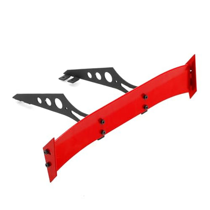 1/10 RC Car Spoiler, Aluminum Alloy Rear Wing, Universal Metal Tail Wing for 1/10 Scale On-Road Drift Racing Car, TT01,TT02,4-TEC, Red
