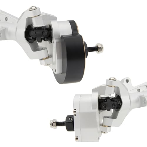 MEUS RACING Capra 1.9 Portal Axles Kit with Isokinetic 3-Section CVDs and Ackerman Steering Structure for Axial Capra 1.9 4X4 and DIY SCX10 SCX10 II Upgrades Parts (Silver - 4WS) - color: 4ws-silver