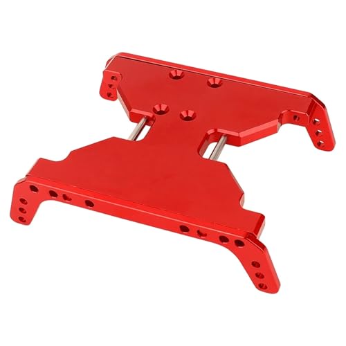 New Aluminum Chassis Skid Plate Metal Transmission Plate for 1/10 RC Crawler for Axial for Capra 1.9 UTB F9 AXI03004 Upgrade Parts(Red) - color: Red