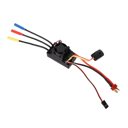 60A Brushless ESC with Fan, Water Dust Proof, 1:10 RC Short Course Truck Buggy ESC for All Weather Racing