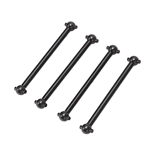 RC Drive Shaft Dogbones Aluminum Alloy Diff Cup Joint Axle Set 4pcs for 1 18 RC Car Upgrade Parts for A949 A959 A969 A979 K929 DIY Repair (Black) - color: Black