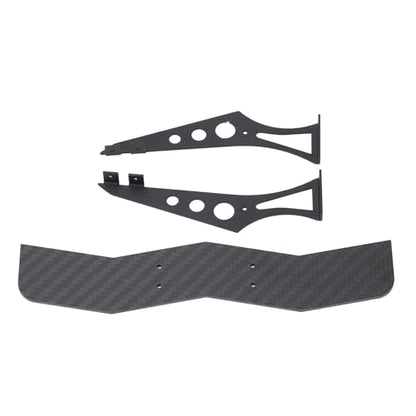 Carbon Fiber RC Car Tail Wing, Universal Rear Spoiler for 1/10 Scale RC Cars, Lightweight High - Strength Wing with Brackets for TT02 XV01 PTG2 Drift Racing