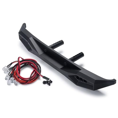 RC Bumper For Axial For Wrangler Trail Honcho SCX6 AXI05000 AXI05001 1/6 Metal Front Rear Bumper With Lights RC Crawler Car Truck(Rear) - color: Rear