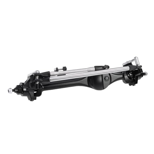 F10T Aluminum Front Rear Straight Axle Complete for 1/10 RC Crawler Axial SCX10 II Vanquish VS4-10 Phoenix F10T Upgrade Parts (Black Set) - color: Black Set