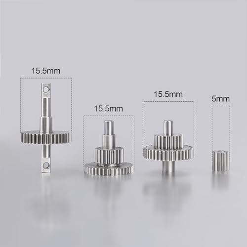 9.7:1 Stainless Steel Overdrive Transmission Gear for TRX4M Stock Speed Gears Pinion Set Replacement 1/18 RC Crawler Car - size: 9.7:1