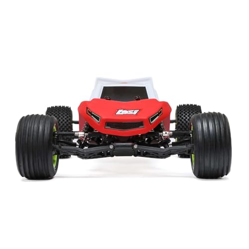 Losi 1/18 Mini-T 2.0 2S 2 Wheel Drive RTR Brushless Stadium Truck Battery & Charger Included Red LOS-1056T1 - color: Red