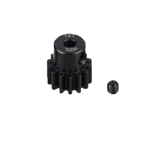 5-Pack Steel Metal 32P 5mm Pinion Motor Gear Sets 12T 14T 16T 18T 20T Compatible with HPI Kyosho Losi Axial Tamiya 1/8 1/10 RC Car Monster Truck Buggy - style: 12T 14T 16T 28T 20T