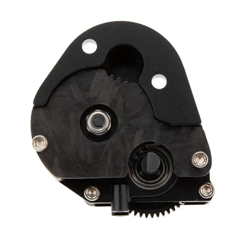 MEUS Racing SCX24 Transmission Aluminum Complete Gearbox for 1/24 Axial SCX24 RC Crawler (Brushless, Black)