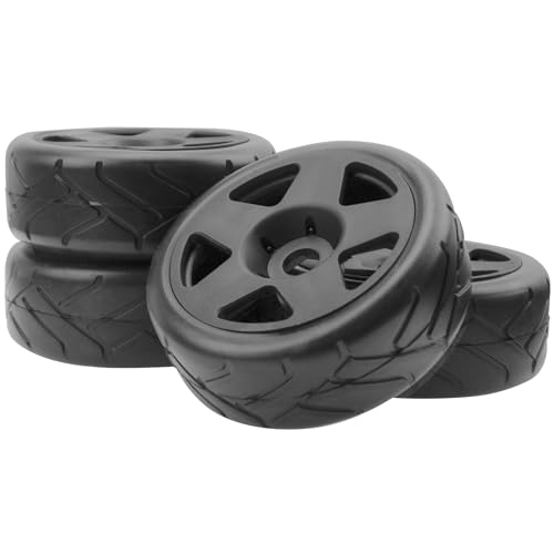 4Pack Vgoohobby 17mm RC Wheels and Tires 104mm 1/8 Off Road Buggy Rubber Street Tires Compatible with Arrma Typhon Talion 6S Redcat Tamiya HPI Losi Kyosho Hobao 1/8 RC Off Road Buggy (5 Spoke) - color: 5 Spoke