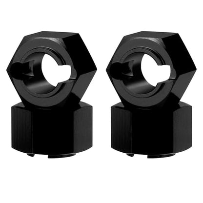 1Set/4PCS RC Aluminum Wheel Hex 7mm Hub Adapters for LOSI Mini-T 2.0 1/18th RC Off-Road Car Truck Upgrades Parts (Black) - color: Black