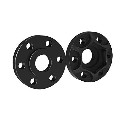 4pcs RC Accessories Aluminum 12mm Wheel Hex Hub Adapter Wheel Extension for 1/10 RC Crawler 1.9inch or 2.2inch Wheel RimAxial Scx10 Trx4 Wraith Gen7 Gen8 D90 CC01 1/10 RC Crawler (Black 6mm) - size: 6mm