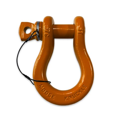 B'oh Spin Pin 3/4” Recovery Shackle | 10,000 lbs Capacity - High-Strength Carbon Steel with 7/8" Pin Recovery Gear Towing Accessories - Pin Style : Screw, Obscene Orange - color: Obscene Orange
