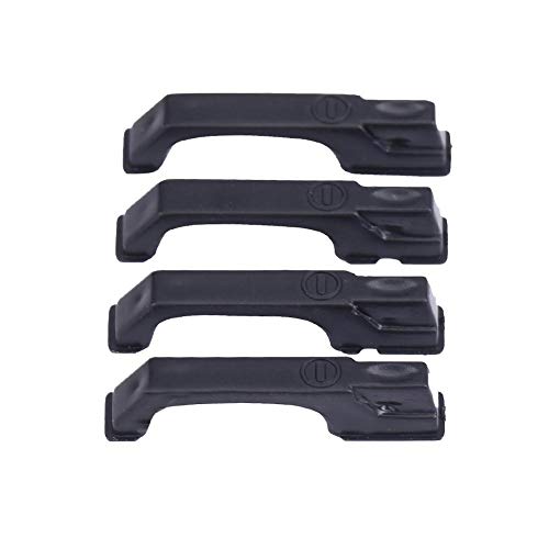 Dilwe 4Pcs RC Car Door Handles, Plastic Simulation Door Handles with Screws for -4 D90 Axial SCX10 1/10 RC Crawler Car(Black) Car Model Accessory