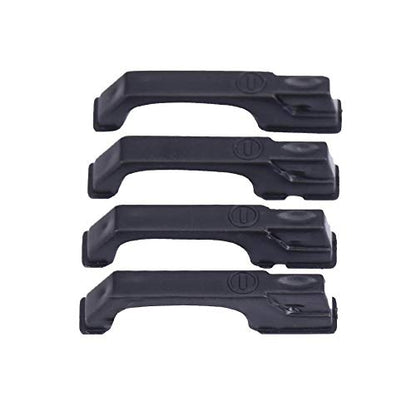 Dilwe 4Pcs RC Car Door Handles, Plastic Simulation Door Handles with Screws for -4 D90 Axial SCX10 1/10 RC Crawler Car(Black) Car Model Accessory