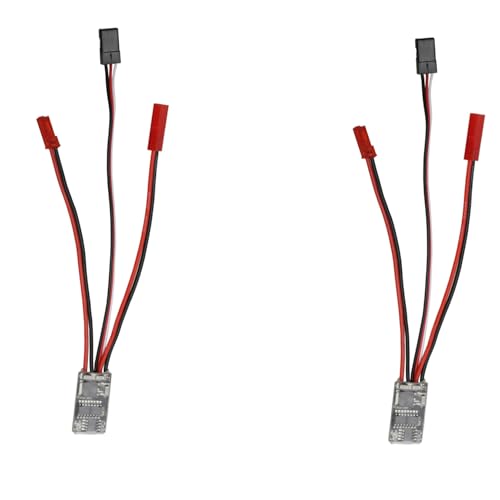 10A Brushed ESC 1-3S Two Way Motor Speed Controller with Brake/Without Brake 1A BEC for RC Vehicle Car Boat Model - color: 2pcs One Way for Aircraft