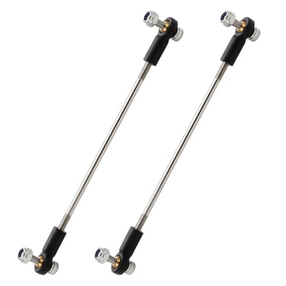 2 Pcs RC Toy Push Rod, M2x85mm Tie Rods Black Ball Head Joint | 105-115mm Adjustable, 304 Servo Linkage Link Rods, Double Plastic Ball Head, for RC Cars, Planes, Helicopters, DIY Models - color: M2×85mm Rod
