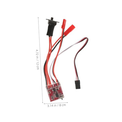 Cabilock Waterproof Dual Way Brushed ESC with Brake 30A Speed Controller for RC Boats and Cars Adjustable Button Switch High Performance Brushed ESC