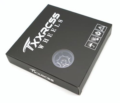 RC 1.0 Beadlock Wheels Offsets -2 Aluminum Rims for AX24 1/18 TRX4M All 1/24 Scale SCX24 Deadbolt RC Crawler Car Wheels Upgrades 4Pc (Black) - color: Black