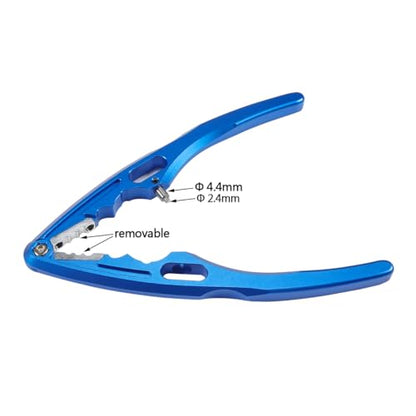 Universal RC Shock Pliers & Spring Clamp Tool w/Ball End Hex Driver - Aluminum Multi-Function for Shock Assembly & Turnbuckles - Fits 1/10 1/8 Scale RC Car Truck Buggy Rock Crawler (Blue)