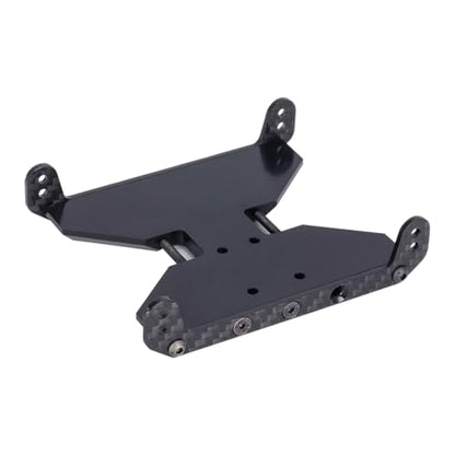1/10 RC Skid Plate,1Pcs Delrin Transmission Plate Carbon Fiber Chassis Skid Plate for 1/10 RC Crawler Axial Scx10II or III Capra 1.9 UTB Upgrade Parts