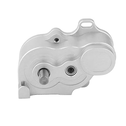 Ultra Light LCG Metal Transmission Low Speed Gearbox with Motor Gear for 1/10 RC Crawler SCX10 TRX4 TRX-4 RC4WD Capra Upgrade Part (Silver) - color: Silver