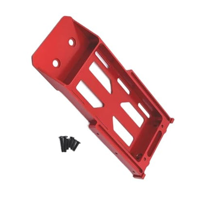 for MN128 MN86 MN86S MN86K MN86KS 1/12 Metal Battery Tray Rear Bumper Mount RC Crawler Car Upgrade Parts Accessories RC Vehicles Parts(Red) - color: Red