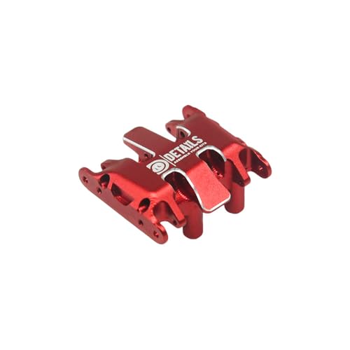Hobby Details Aluminum Rear Axle Gear Box Skid Link Wheel Upgrade Set for 1/30 Axial SCX30 Jeep Wrangler RC Cars, Red (Aluminum Skid) - color: Aluminum Skid