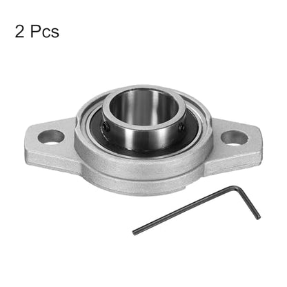 uxcell 2pcs KFL006 Pillow Block Bearings 30mm Bore Bearing Units Zinc Alloy Flange Mounted Bearing Housing, P6(ABEC3) - size: KFL006