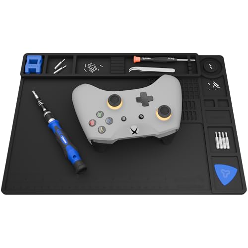STREBITO Soldering Mat Silicone Work Mat, 932°F Heat Resistant 13.8"x9.9" | Magnetic Mat for Screws and Tools, Solder Mat Electronics Mat for Watch, Phone, Tablet, Eyeglass, Knife, Computer